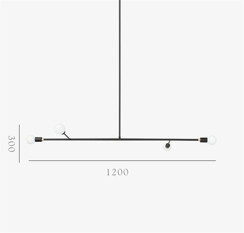 lustre à led géométrique en fer design moderne suspendu