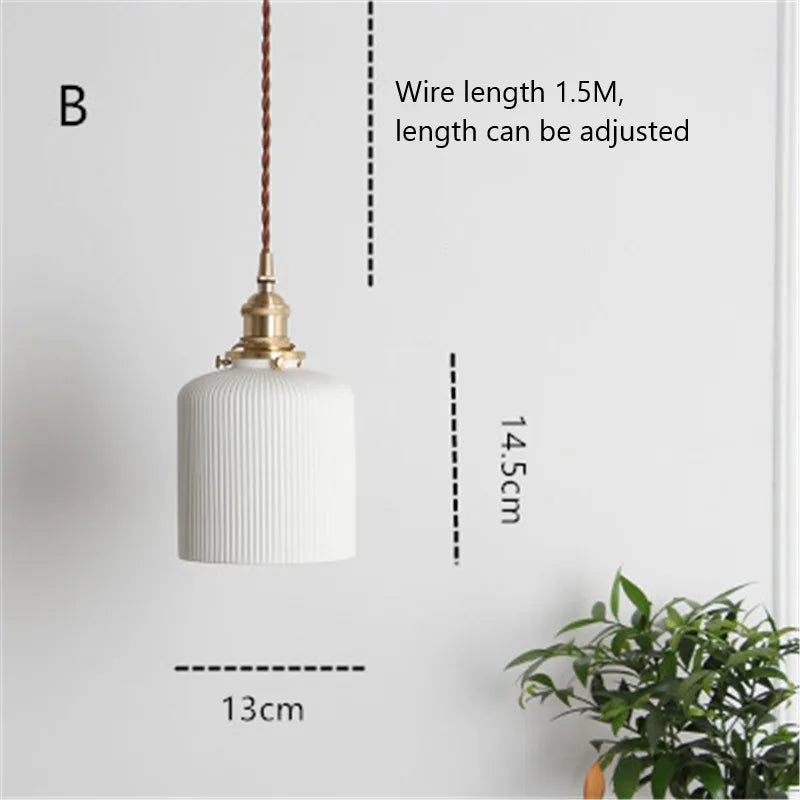 suspension nordique en céramique style industriel rétro pour divers espaces