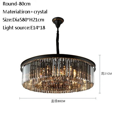 lustre moderne en cristal pour un éclairage élégant et raffiné