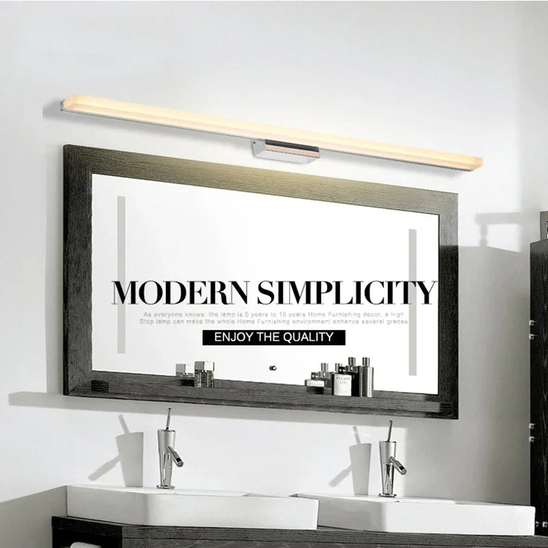 lampe led moderne pour miroir étanche en acrylique