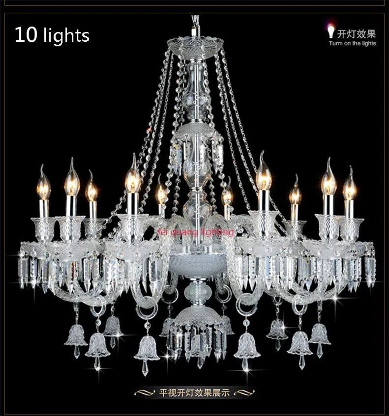 lustre en cristal moderne avec éclairage led design élégant