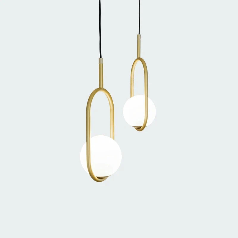 suspension vintage industrielles avec boule de verre