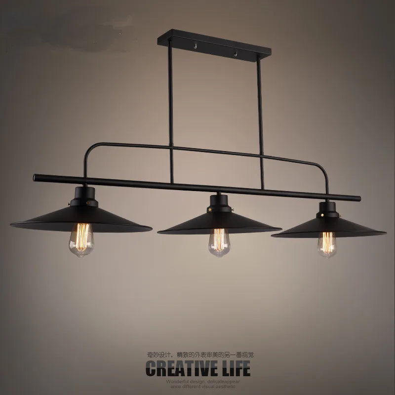 lustre rétro en fer style industriel pour décoration créative