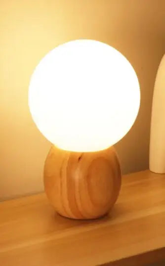 Lampe de table en bois pour chambre à coucher