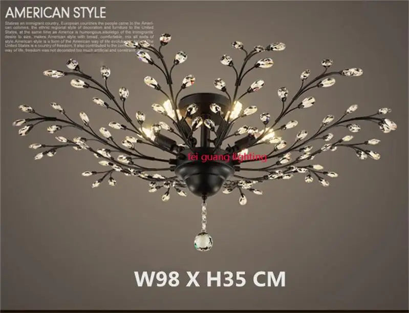 lustre en cristal rétro pour magasin créatif et original