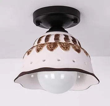 plafonnier moderne en céramique et métal noir design élégant
