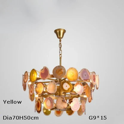 suspension design en agate de fer pour intérieur moderne
