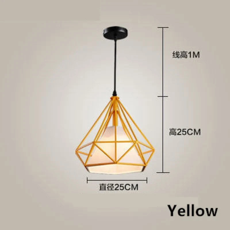 suspension cage à oiseaux minimaliste métal noir led