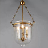suspension classique led avec chaîne en fer et corps doré