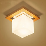 plafonnier en bois japonais style minimaliste pour intérieur