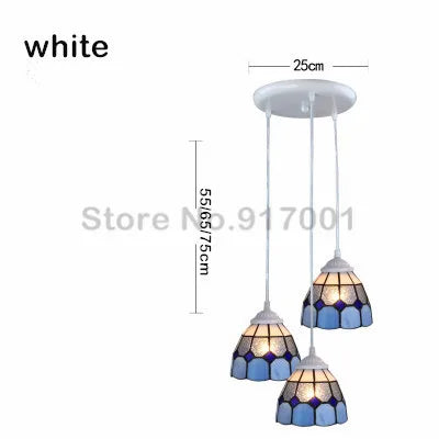 3 Heads Colorful Glass LED Pendant Lamps Light,Bedroom Suspension Hanging Ceiling Lamp