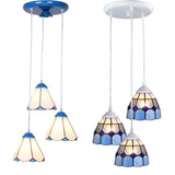 3 Heads Colorful Glass LED Pendant Lamps Light,Bedroom Suspension Hanging Ceiling Lamp