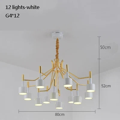 lustre noir postmoderne en métal pour cafés et restaurants
