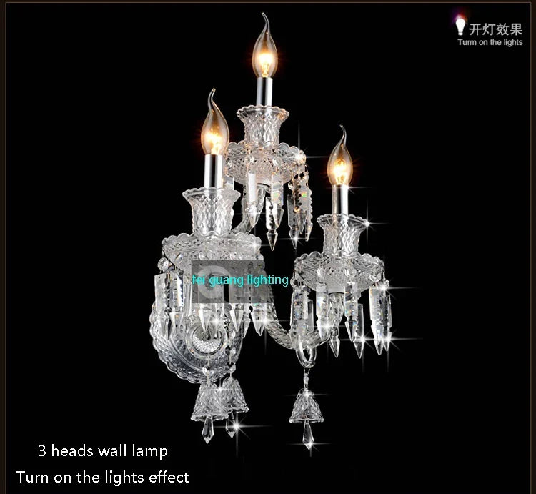 lustre en cristal moderne avec éclairage led design élégant
