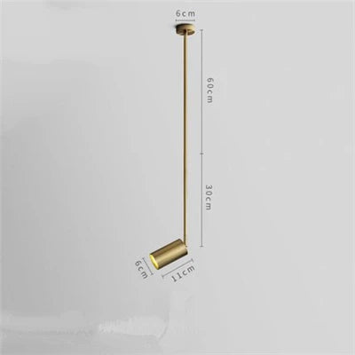 Spot Lampe plafond LED dorée