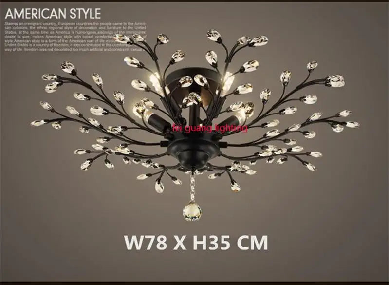 lustre en cristal rétro pour magasin créatif et original