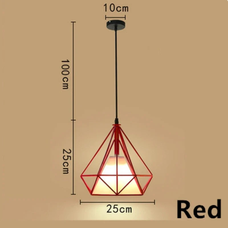 suspension cage à oiseaux minimaliste métal noir led