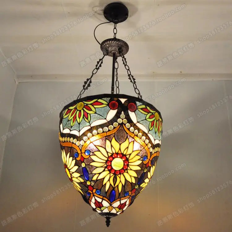 lustre vintage nord-américain créatif en verre design rétro