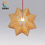 suspension en bois rétro vintage style américain led pour loft
