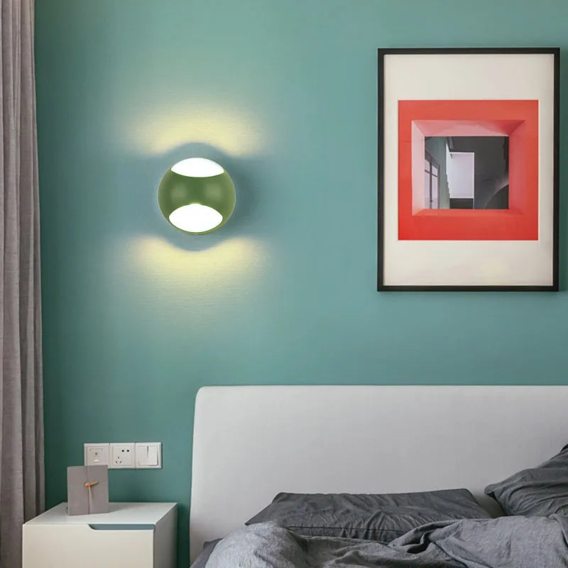 applique murale led modernes pour intérieur avec fond chromatique