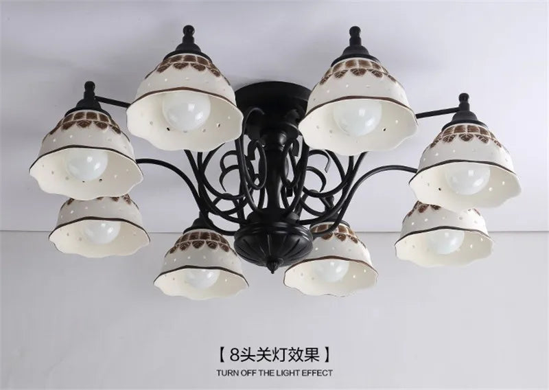 plafonnier moderne en céramique et métal noir design élégant