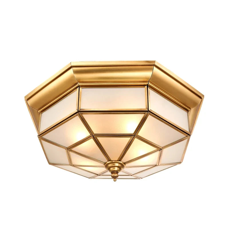 plafonnier en cuivre style européen simple étanche et moderne