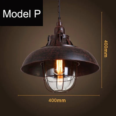 lampe suspendue vintage loft industrielle nordique veilleuse bar