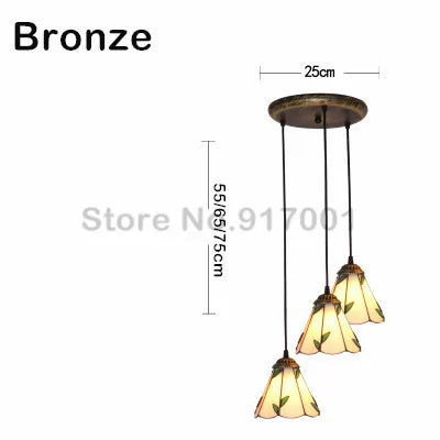 3 Heads Colorful Glass LED Pendant Lamps Light,Bedroom Suspension Hanging Ceiling Lamp