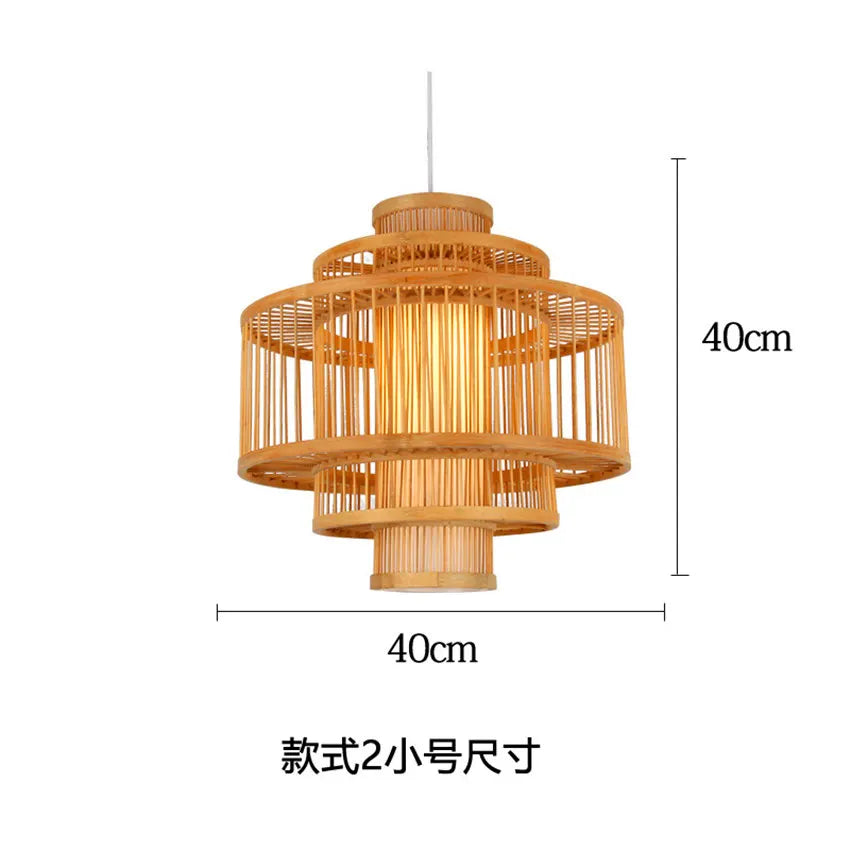 suspension en bois chinois design lumineux pour restaurant japonais