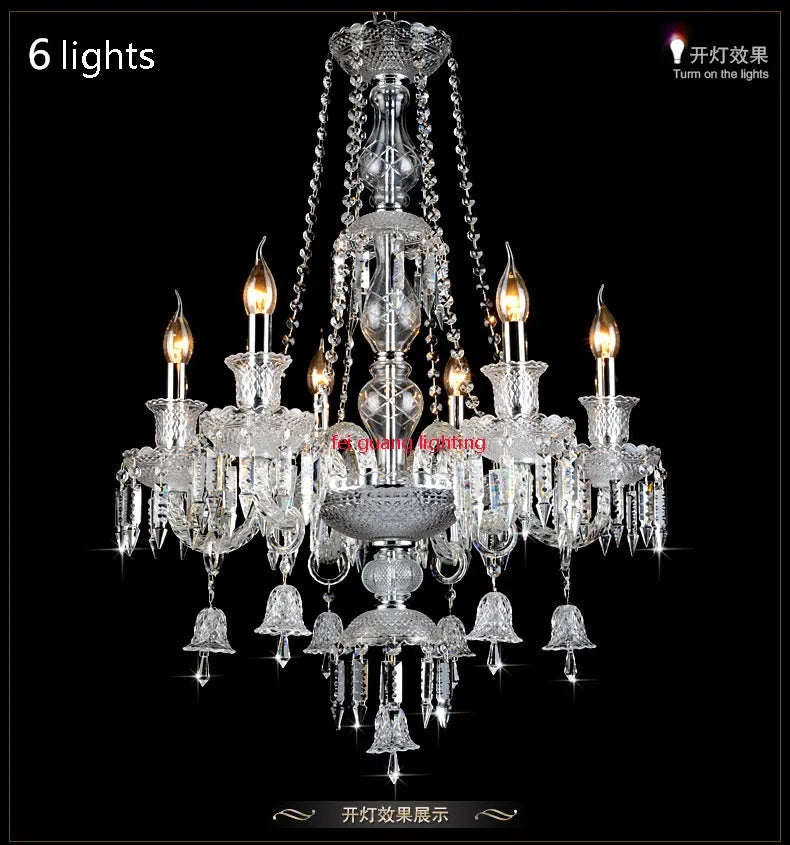 lustre en cristal moderne avec éclairage led design élégant