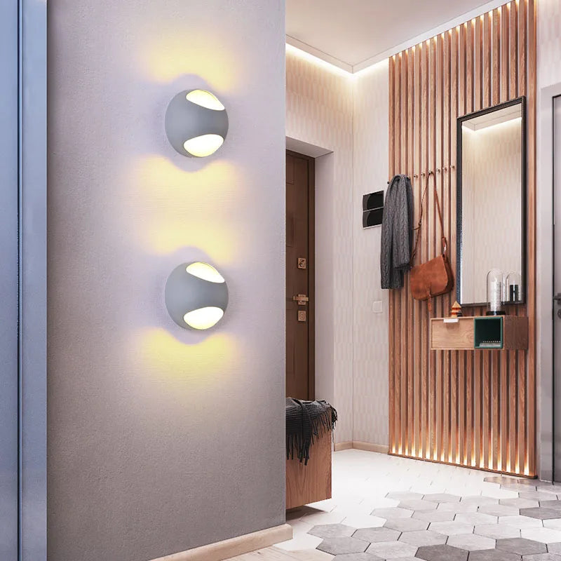 applique murale led modernes pour intérieur avec fond chromatique