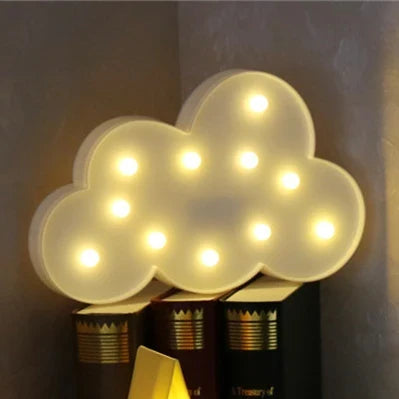 lampe led 3d nuage étoile lune veilleuse cadeau enfants décoration
