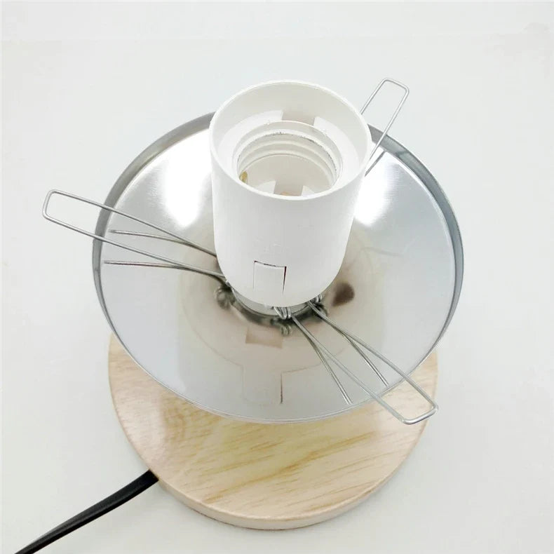 lampe de bureau vintage en bois avec protection de la vue led