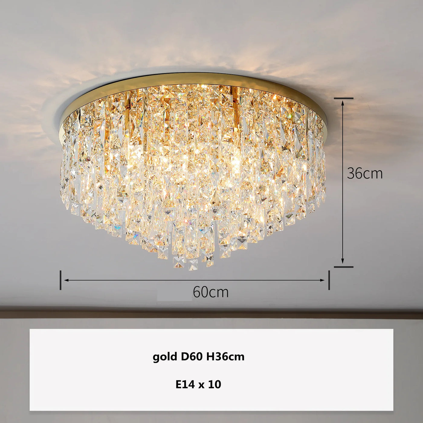 plafonnier led moderne en acier chromé avec cristaux k9 art déco