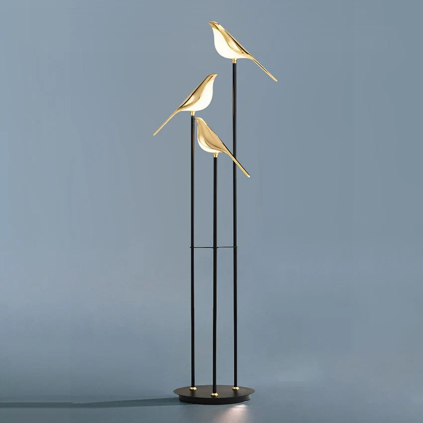 design lampe de table LED placage postmoderne or oiseau alliage acrylique lampe de bureau pour chambre étude salle salon lampadaire