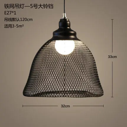 lustre cage à oiseaux style loft rétro en fer créatif minimaliste