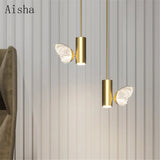suspension papillon nordique led artistique pour restaurants et cafés