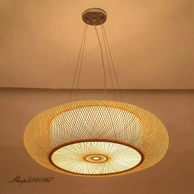 suspension en bambou fait à la main style chinois décoratif