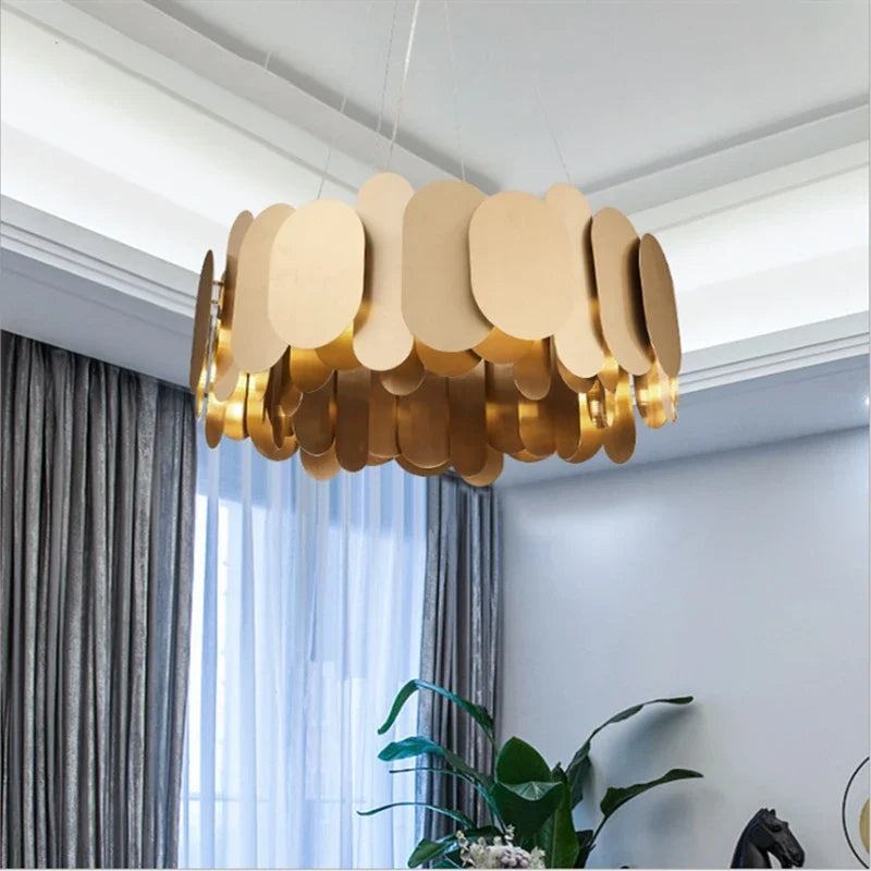 lustre à panneaux nordiques design pour décoration intérieure moderne