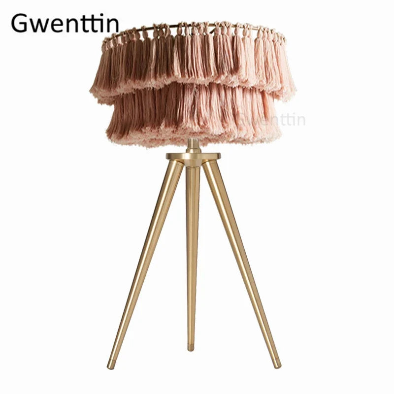 lampadaire créatif en fil de soie avec trépied nordique décoratif