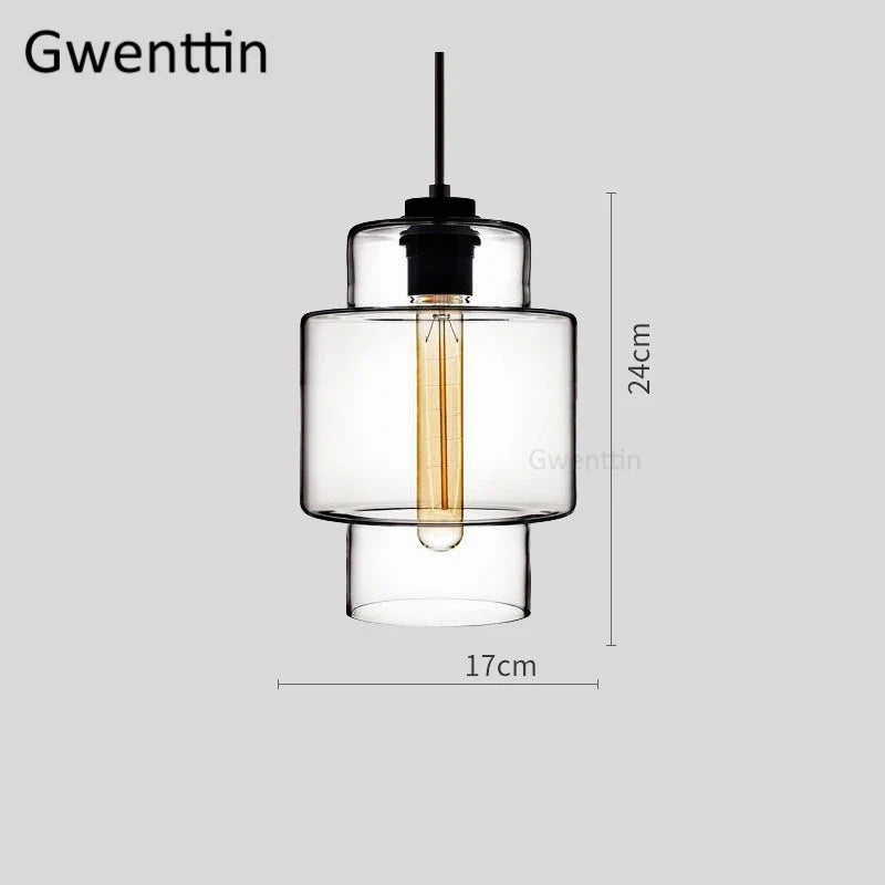 suspension moderne en verre teinté pour décoration intérieure