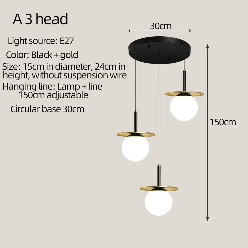 lustre moderne en verre pour un style nordique élégant