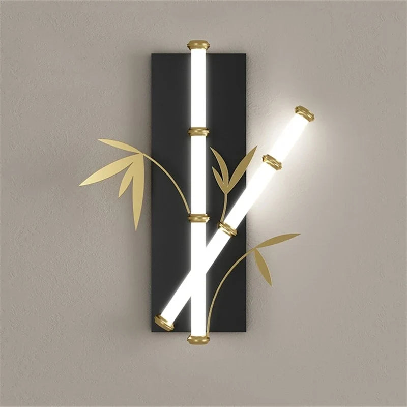 applique murale imitation bambou acrylique style chinois moderne