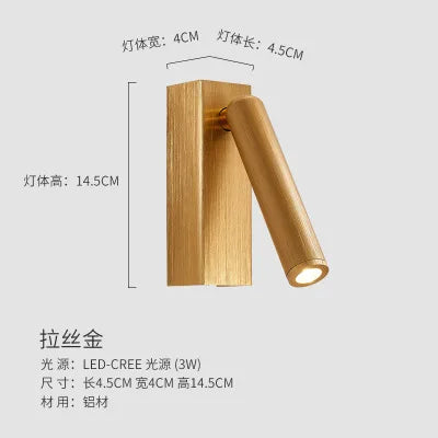 applique murale rotative à led design moderne et minimaliste