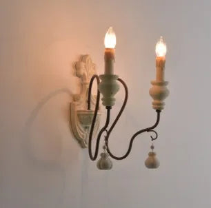 applique murale en bois et fer style vintage industriel