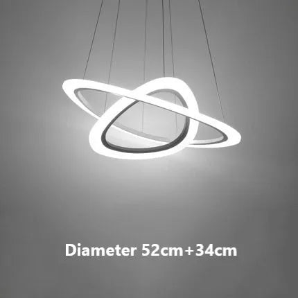 suspension moderne à LED en acrylique pour intérieur élégant