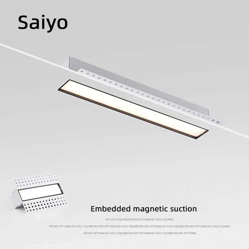 barre lumineuse led créative encastrée pour éclairage intérieur