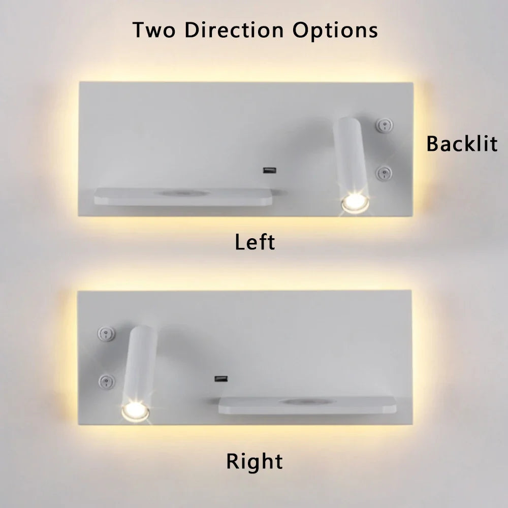 lampe de lecture led sandiy avec chargeur usb et sans fil