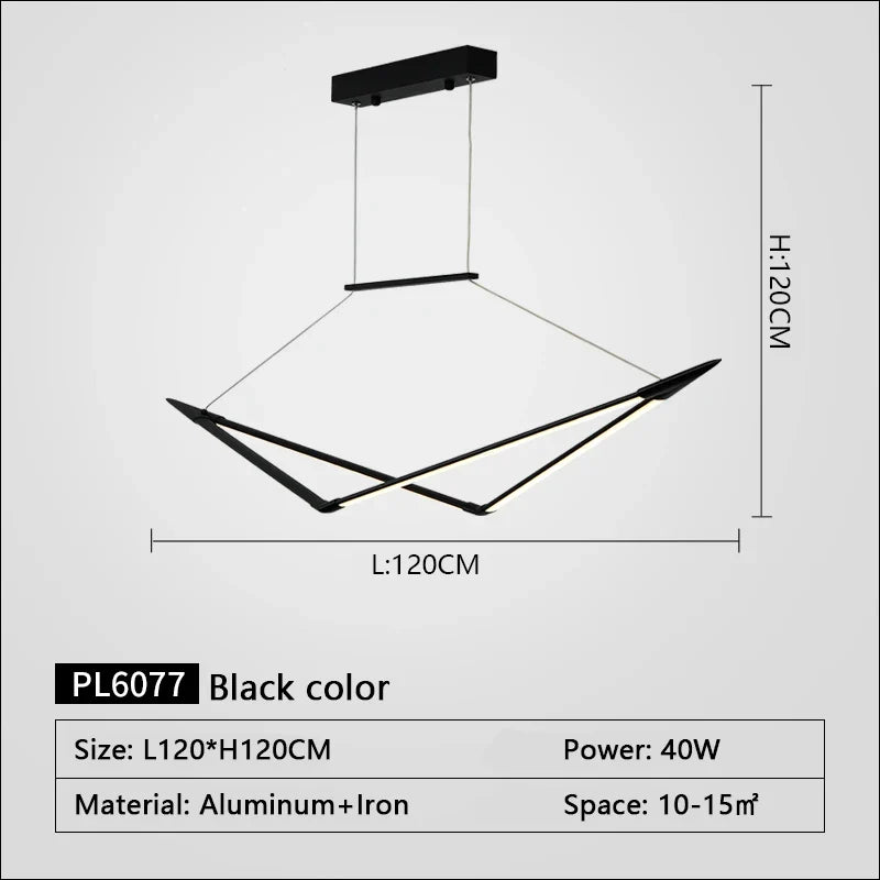 suspension led moderne dimmable pour un éclairage élégant