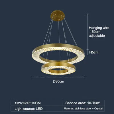 lustre en cristal de luxe style nordique moderne